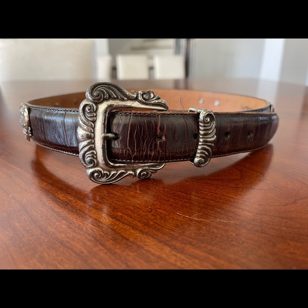 Brighton Crocodile Skinned Belt.